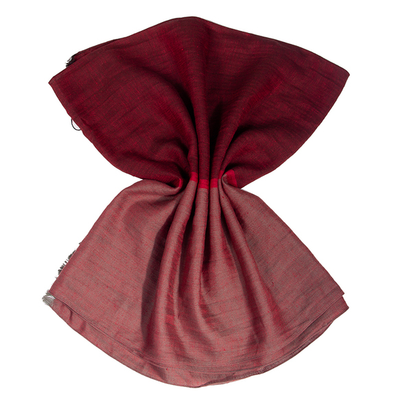 ERMENEGILDO ZEGNA BORDO RED & BROWN PALANKIN SCARFWOMENS SIZE 200CM